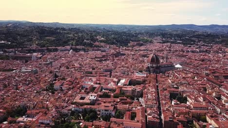 Aerial-drone-footage-video---panoramic-view-of-Florence