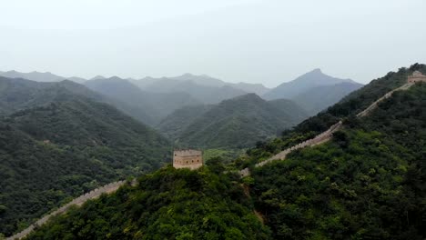 Vista-aérea-de-la-gran-muralla-China,-Beijing,-China.