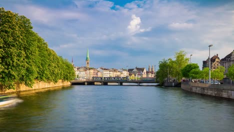 switzerland-sunny-zurich-city-river-traffic-bridge-panorama-4k-timelapse