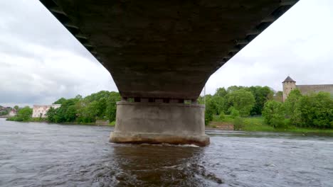 The-water-flowing-on-the-Narva-river-in-Estonia