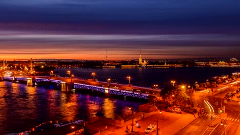 time-lapse-photography-of-Saint-Petersburg,-sights-of-the-city