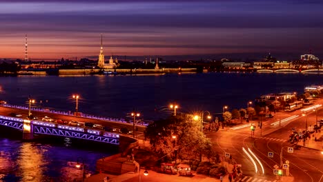 Fotografía-Time-lapse-de-San-Petersburgo,-monumentos-de-la-ciudad