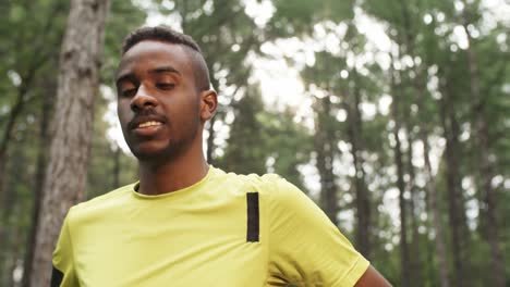 Seguros-de-hombre-negro-posando-en-el-bosque