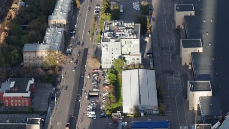 aerial-view-of-1st-Krasnogvardeiskiy-travel-street-in-Moscow-city