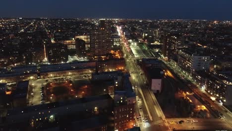 Aerial-of-Downtown-Brooklyn,-New-York