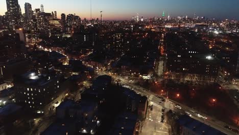 Aerial-of-Downtown-Brooklyn,-New-York