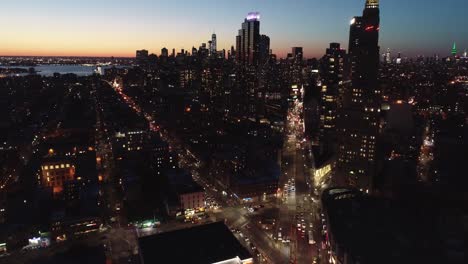 Antena-de-Downtown-Brooklyn,-Nueva-York