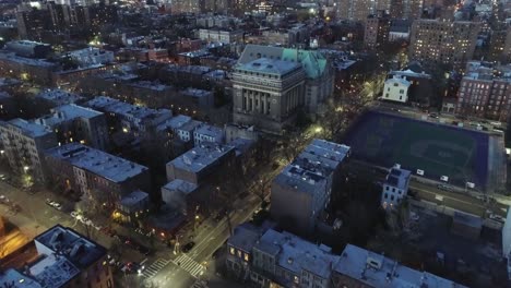 Aerial-of-Downtown-Brooklyn,-New-York