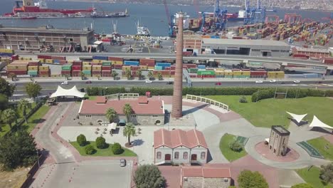 historic-air-gas-tank,-city-view,-drone,-Tarihi-Hava-Gazı-Deposu