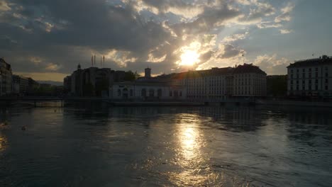 sunset-sky-geneva-city-lakeside-bay-slow-motion-panorama-4k-switzerland