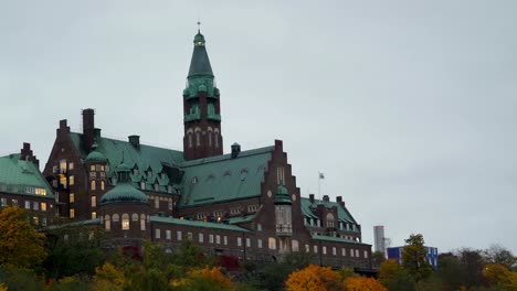 A-big-castle-on-the-river-side-of-Stockholm-Sweden