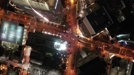 Aerial-of-Atlanta,-Georgia-at-Night