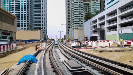 Straßen-Konstruktion-Zeitraffer-von-dubai-marina