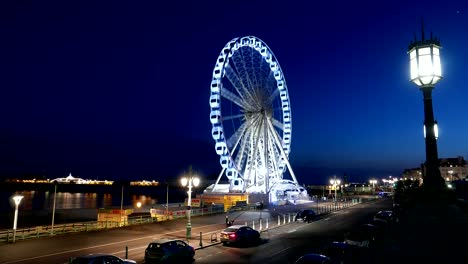 Rueda-de-Brighton-en-Brighton-Beach,-Inglaterra