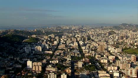 Flying-low-above-Rio-De-Janeiro,-Brazil