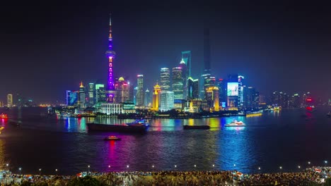 schöne-Nacht-Licht-Panorama-überfüllten-Bucht-4-k-Zeit-hinfällig-aus-Shanghai-Dach