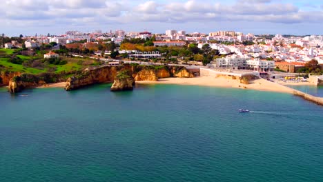 Aerial-from-the-city-Lagos-in-the-Algarve-Portugal