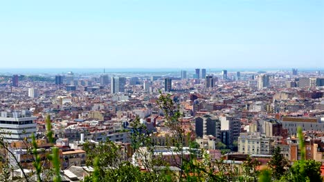 Panoramic-View-of-Barcelona-in-Spain-at-the-day