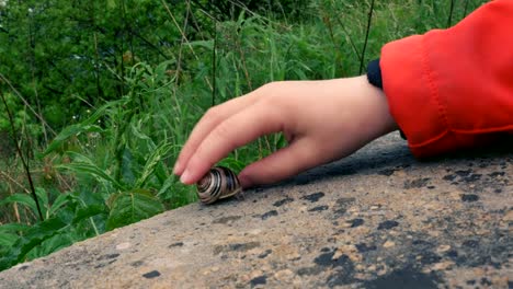 Kind-und-eine-Schnecke