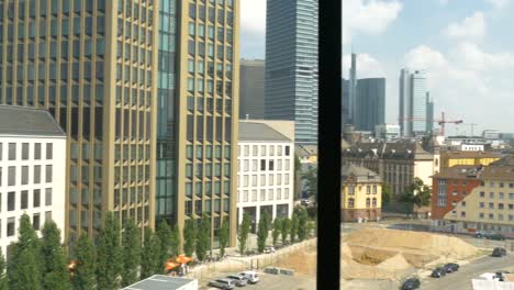 High-Rise-Buildings,-Towers,-and-Skyscrapers-of-Frankfurt