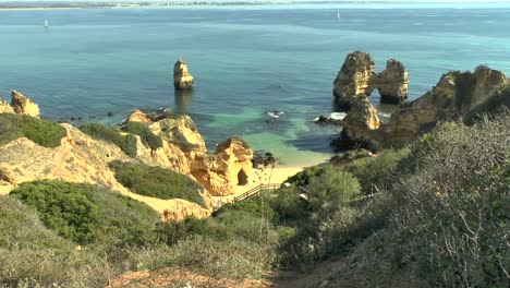 Die-Küste-der-Algarve-in-Lagos-Portugal