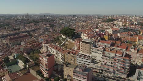 Portugal-día-soleado-Lisboa-famoso-cuarto-paisaje-aéreo-panorama-4k