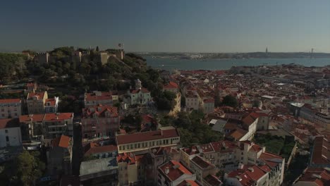 Portugal-día-soleado-Lisboa-alfama-famoso-paisaje-aéreo-panorama-4k