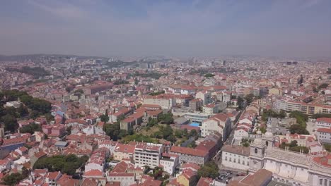Portugal-verano-día-tiempo-Lisboa-paisaje-urbano-alta-antena-panorama-4k