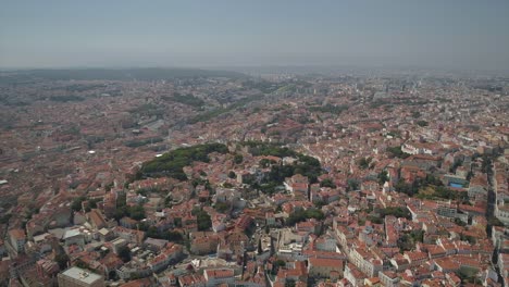 Portugal-verano-día-tiempo-Lisboa-paisaje-urbano-alta-antena-panorama-4k