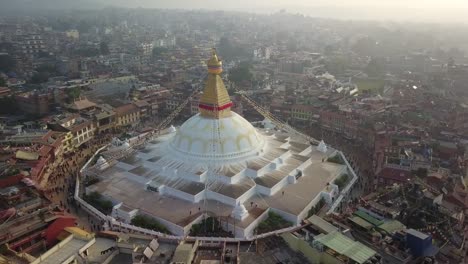 Estupa-Bodhnath-Katmandú,-Nepal---26-de-octubre-de-2017