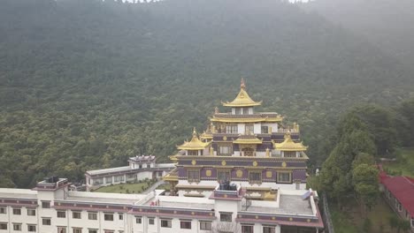 Buddhist-Monastery,-Kathmandu-valley,-Nepal---October-16,-2017