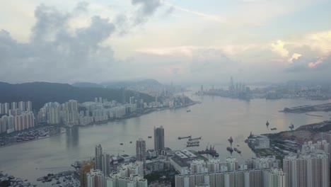 Hong-Kong-City-Sonnenaufgang-Szene