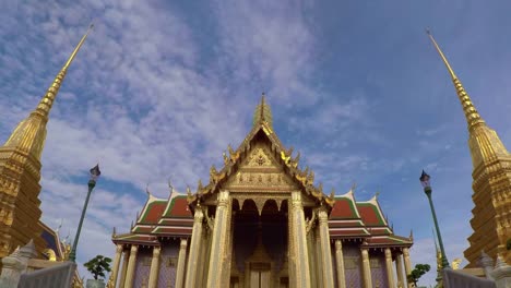 Tiempo-lapso-Wat-Phra-Kaew-(Buda-del-templo-de-Esmeralda)-Bangkok,-Tailandia