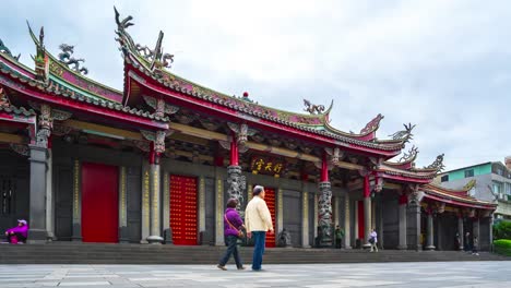 Zeitraffer-Video-der-Xingtian-Tempel-in-Taipei,-Taiwan-timelapse