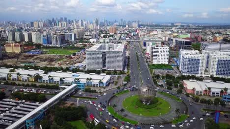 Aerial-of-Manila,-Philippines