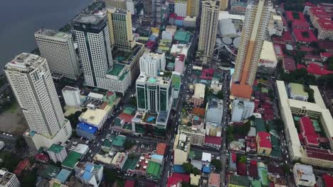 Aerial-of-Manila,-Philippines