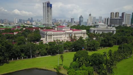 Aerial-of-Manila,-Philippines