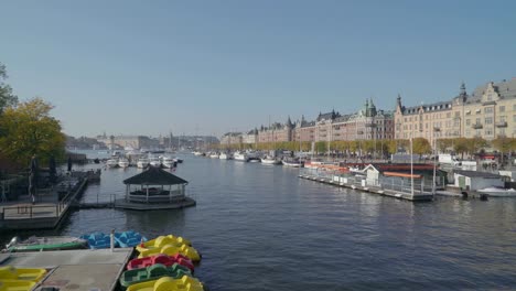 View-of-the-harbor-port-in-the-city-of-Stockholm-in-Sweden