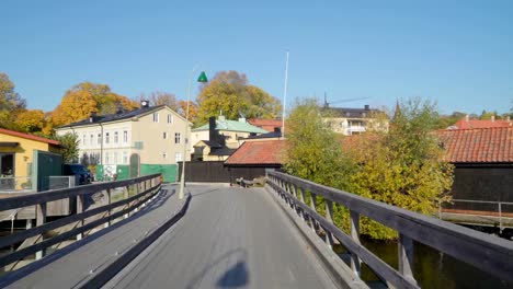 Crossing-across-the-small-bridge-in-Stockholm-Sweden