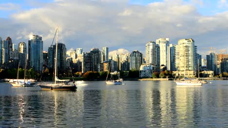 Escena-de-los-rascacielos-en-Vancouver,-Columbia-Británica