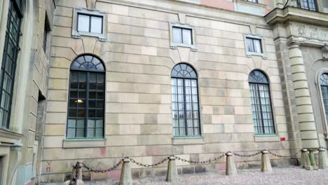 The-chain-hanging-on-the-side-of-the-building-in-Stockholm-Sweden