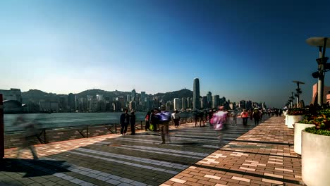 Hong-Kong,-China-Nov-15,-2014:-The-view-of-Avenue-of-Stars-in-Kowloon-of-Hong-Kong,-China