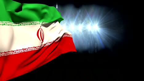 Large-iran-national-flag-waving