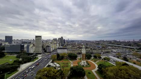 Buenos-Aires,-Argentina-torre-reloj-con-lapso-de-tiempo-de-la-puesta-de-sol