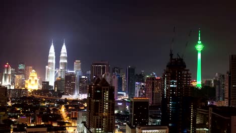 Timelapse-de-noche-Kuala-Lumpur,-Malasia