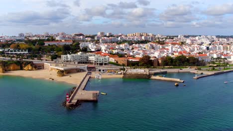 Aerial-from-the-city-Lagos-in-the-Algarve-Portugal