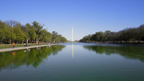 Video-aufgenommen-in-washington-dc-des-Obelisken-reflektierenden-Pools