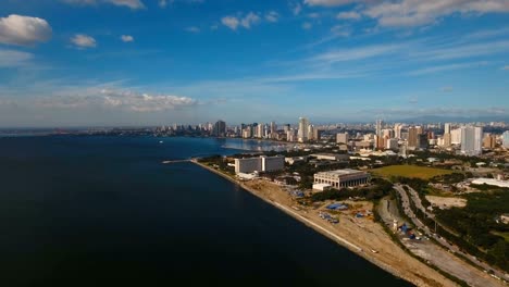 Luftbild-Stadt-mit-Wolkenkratzern-und-Gebäuden.-Philippinen,-Manila,-Makati