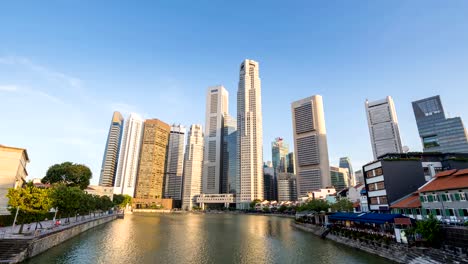 Horizonte-de-la-ciudad-de-Singapur-en-el-lapso-de-tiempo-de-Clarke-Quay-timelapse,-Singapur,-de-4-K