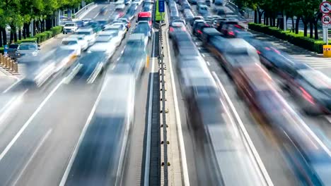 Time-lapse-of-busy-traffic-and-modern-buildings-in-Beijing-city-,-China.